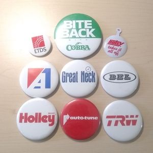 Vintage Advertising Buttons / Pins Lot of 9